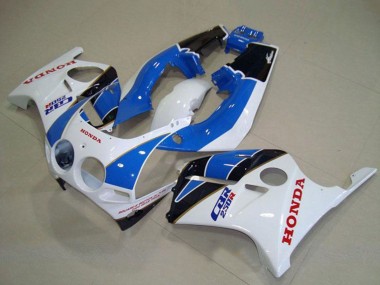 1988-1989 Honda CBR250RR MC19 Motorcycle Fairings - White Light Blue Glossy Black Canada