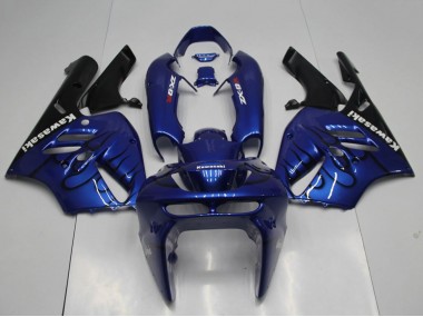 1994-1997 Kawasaki ZX9R Motorcycle Fairings - Blue Black Flame Canada