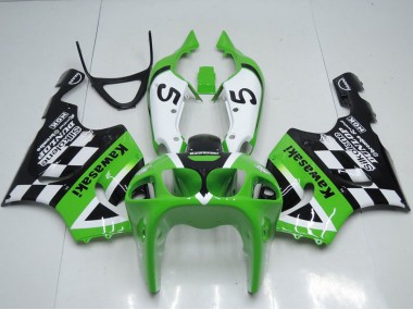 1996-2003 Kawasaki ZX7R Motorcycle Fairings - Green White Black 5 Canada