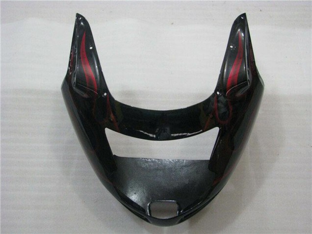 1996-2007 Honda CBR1100XX Blackbird Abs Motorcycle Fairings - Glossy Black Red Flame Canada