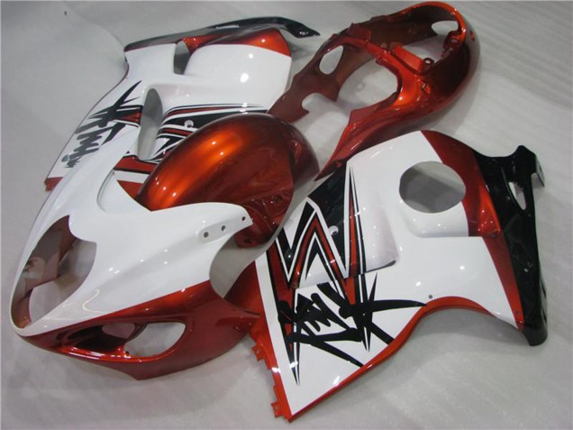 1996-2007 Suzuki GSXR 1300 Hayabusa Motorcycle Fairings - White Orange Black Canada