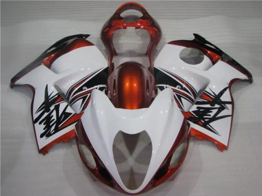 1996-2007 Suzuki GSXR 1300 Hayabusa Motorcycle Fairings - White Orange Black Canada