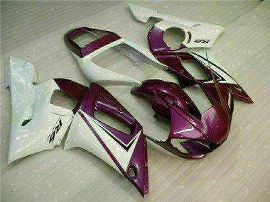 1998-2002 Yamaha YZF R6 Motorcycle Fairings - White Purple Canada