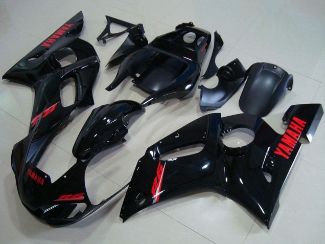 1998-2002 Yamaha YZF R6 Motorcycle Fairings - Glossy Black Red Decals Canada