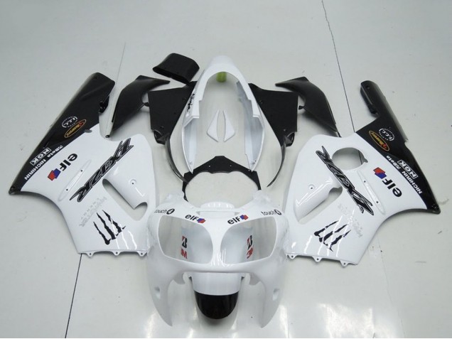 2000-2001 Kawasaki ZX12R Motorcycle Fairings - White Black Elf Monster Canada