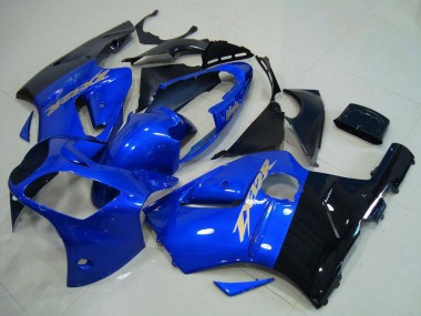 2000-2001 Kawasaki ZX12R Motorcycle Fairings - Blue Glossy Black Canada