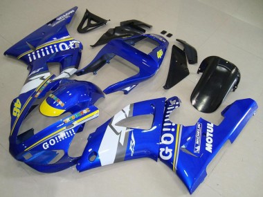 2000-2001 Yamaha YZF R1 Motorcycle Fairings - Blue White Yellow Motul 46 Canada