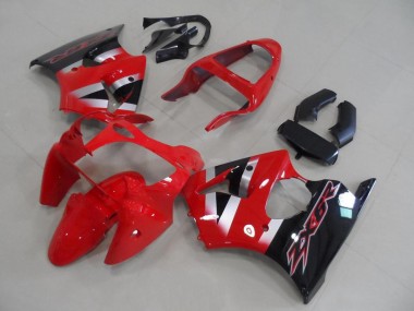 2000-2002 Kawasaki ZX6R Motorcycle Fairings - Red Silver Glossy Black OEM Style Canada