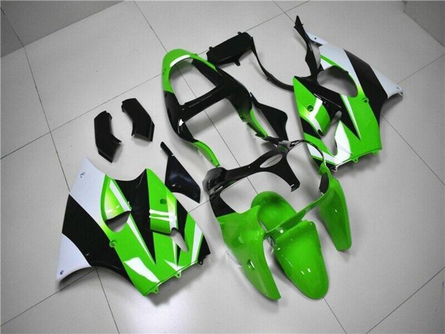 2000-2002 Kawasaki ZX6R Motorcycle Fairing Kits - Green White Black Canada