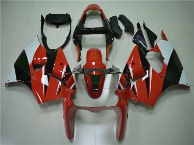 2000-2002 Kawasaki ZX6R Motorcycle Fairings - White Red Glossy Black Canada