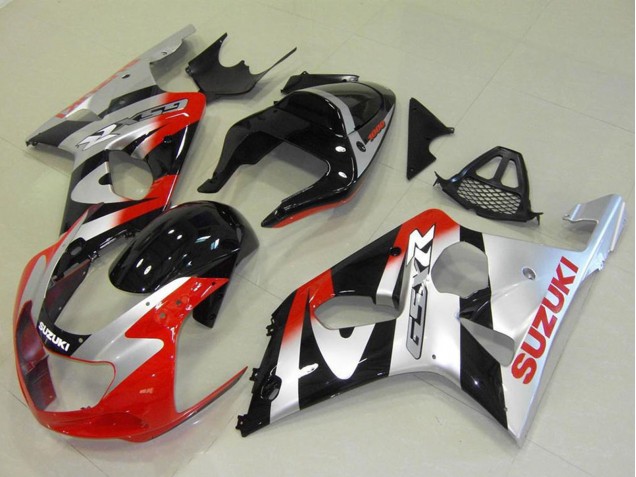 2000-2002 Suzuki GSXR 1000 Motorcycle Fairings - Silver Red Glossy Black Canada