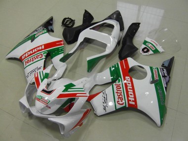 2001-2003 Honda CBR600 F4i Motorcycle Fairings - White Red Green Castrol Canada