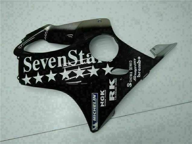 2001-2003 Honda CBR600 F4i Motorcycle Fairings - Glossy Black Silver SevenStars Canada