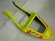 2001-2003 Honda CBR600 F4i Motorcycle Fairings - Yellow Orange Glossy Black Rossi 46 Canada