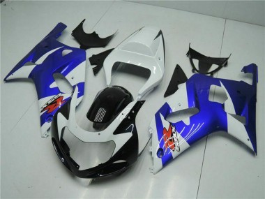 2001-2003 Suzuki GSXR 600/750 Motorcycle Fairings - White Blue Black Canada