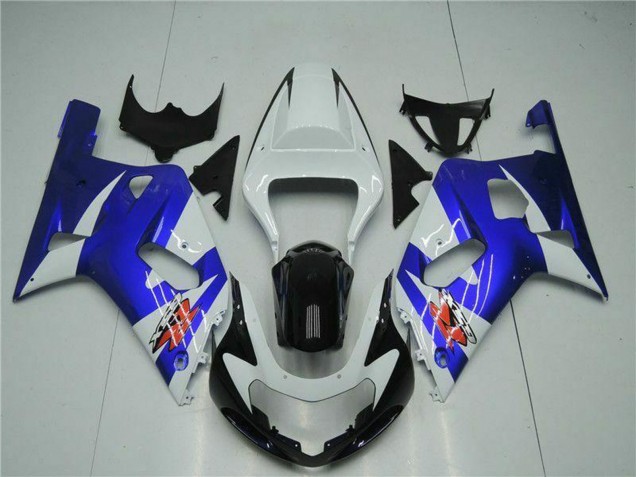 2001-2003 Suzuki GSXR 600/750 Motorcycle Fairings - White Blue Black Canada