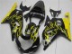 2001-2003 Suzuki GSXR 600/750 Motorcycle Fairings - Glossy Black Yellow Flame Canada