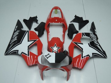 2002-2003 Honda CBR900RR 954 Motorcycle Fairings - Black Red Star Canada