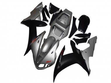 2002-2003 Yamaha YZF R1 Motorcycle Fairings - Silver Matte Black Canada