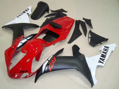 2002-2003 Yamaha YZF R1 Motorcycle Fairings - Red White Matte Black Canada