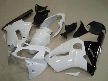 2002-2006 Kawasaki ZX12R Motorcycle Fairing - White Glossy Black Canada