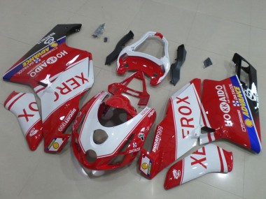 2003-2004 Ducati 999 Motorcycle Fairings - White Red Blue Glossy Black Xerox OEM Style Canada