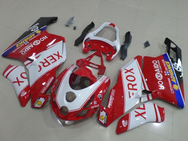 2003-2004 Ducati 999 Motorcycle Fairings - White Red Blue Glossy Black Xerox OEM Style Canada