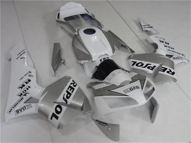 2003-2004 Honda CBR600RR Motorcycle Fairing - White Silver Black Repsol Canada