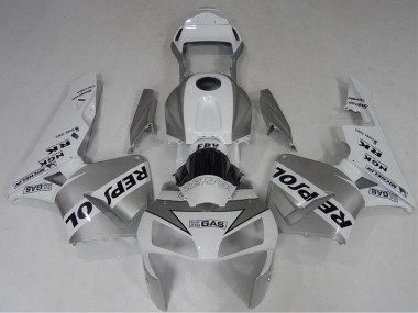 2003-2004 Honda CBR600RR Motorcycle Fairing - White Silver Black Repsol Canada