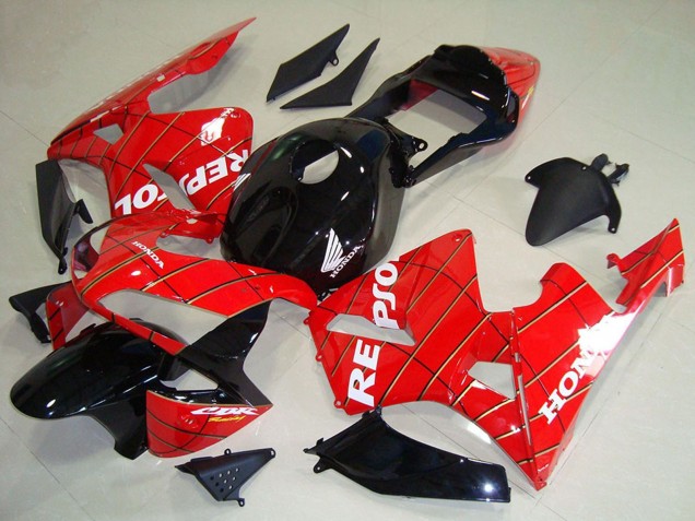 2003-2004 Honda CBR600RR Motorcycle Fairings - Red Glossy Black Spider Man White Repsol Canada