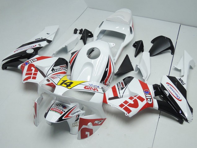 2003-2004 Honda CBR600RR Motorcycle Fairings - White Red Yellow Glossy Black Givi 14 Canada
