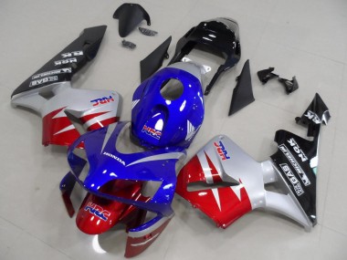 2003-2004 Honda CBR600RR Motorcycle Fairings - Silver Red Blue Glossy Black HRC Canada