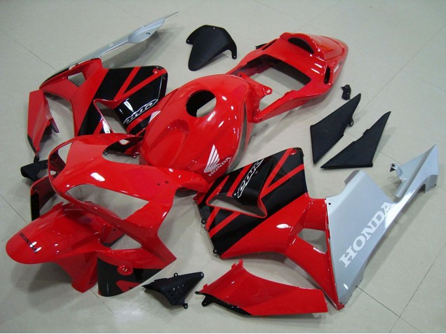 2003-2004 Honda CBR600RR Motorcycle Fairings - Red Silver Glossy Black Canada