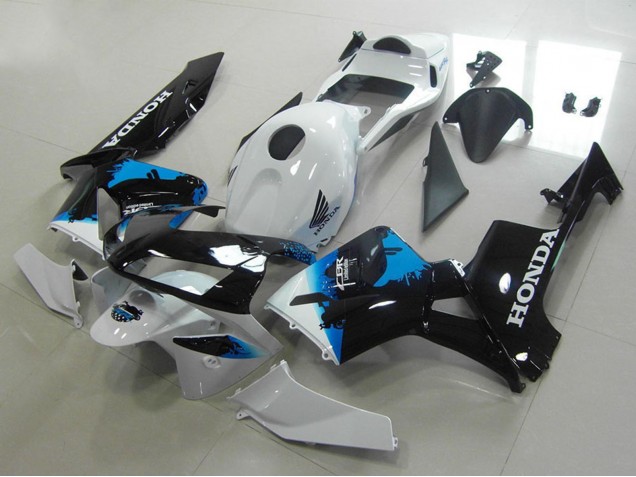 2003-2004 Honda CBR600RR Motorcycle Fairings - White Blue Glossy Black Canada
