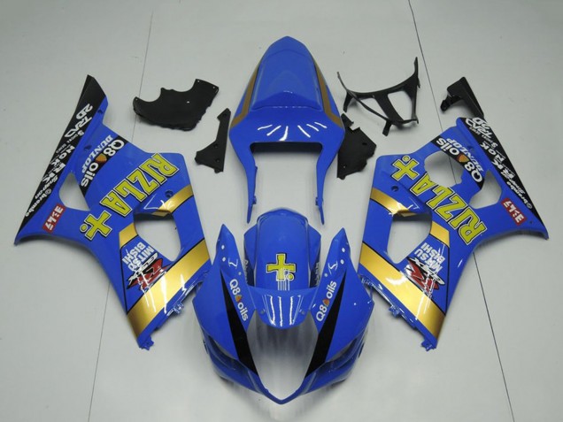 2003-2004 Suzuki GSXR 1000 Motorcycle Fairing - Blue Gold Black Rizla Canada