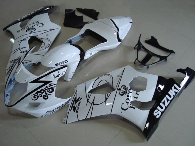 2003-2004 Suzuki GSXR 1000 Motorcycle Fairings - White Black Corona Canada