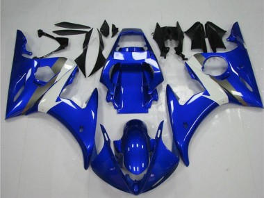 2003-2004 Yamaha YZF R6 Motorcycle Fairing - Blue White Canada