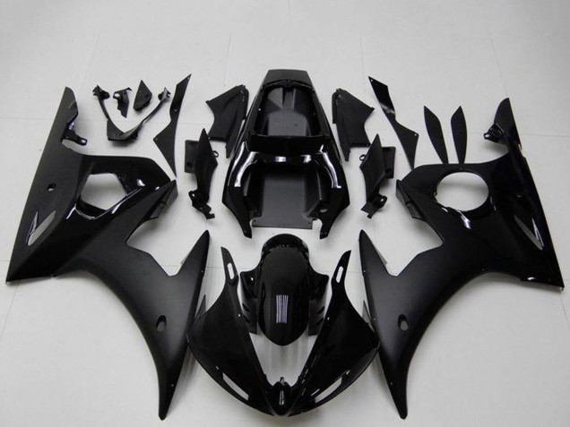 2003-2004 Yamaha YZF R6 Motorcycle Fairings - Glossy Black Matte Black Canada