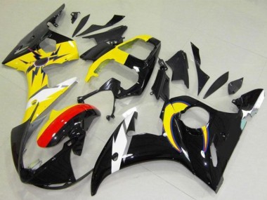 2003-2004 Yamaha YZF R6 Motorcycle Fairings - Yellow Red Glossy Black Canada