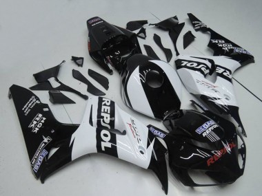 2004-2005 Honda CBR1000RR Motorcycle Fairings - White Glossy Black Repsol Canada