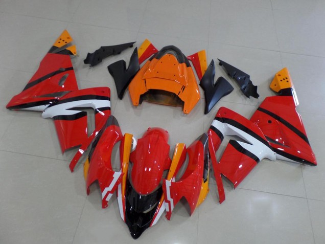 2004-2005 Kawasaki ZX10R Motorcycle Fairings - Orange Black and White Canada