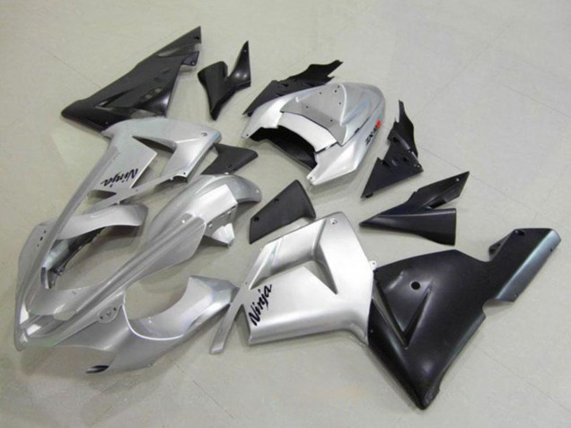 2004-2005 Kawasaki ZX10R Motorcycle Fairing - Silver Black Ninja Canada