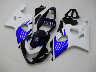 2004-2005 Suzuki GSXR 600/750 Bike Fairings - White Blue Black Canada