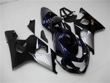 2004-2005 Suzuki GSXR 600/750 Motorcycle Fairings - Glossy Black Silver Blue Canada
