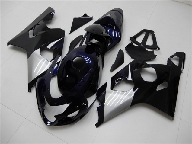 2004-2005 Suzuki GSXR 600/750 Motorcycle Fairings - Glossy Black Silver Blue Canada