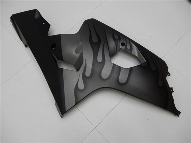 2004-2005 Suzuki GSXR 600/750 Motorcycle Fairings - Grey Black Flame Canada