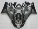 2004-2005 Suzuki GSXR 600/750 Motorcycle Fairings - Grey Black Flame Canada