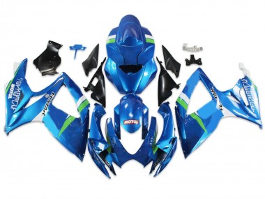 2004-2005 Suzuki GSXR 600/750 Motorcycle Fairings - Blue Green White Canada