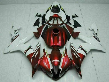 2004-2006 Yamaha YZF R1 Motorcycle Fairings - White Red Yellow Motul 46 Canada
