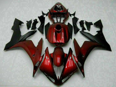 2004-2006 Yamaha YZF R1 Motorcycle Fairings - Maroon Red Matte Black Canada